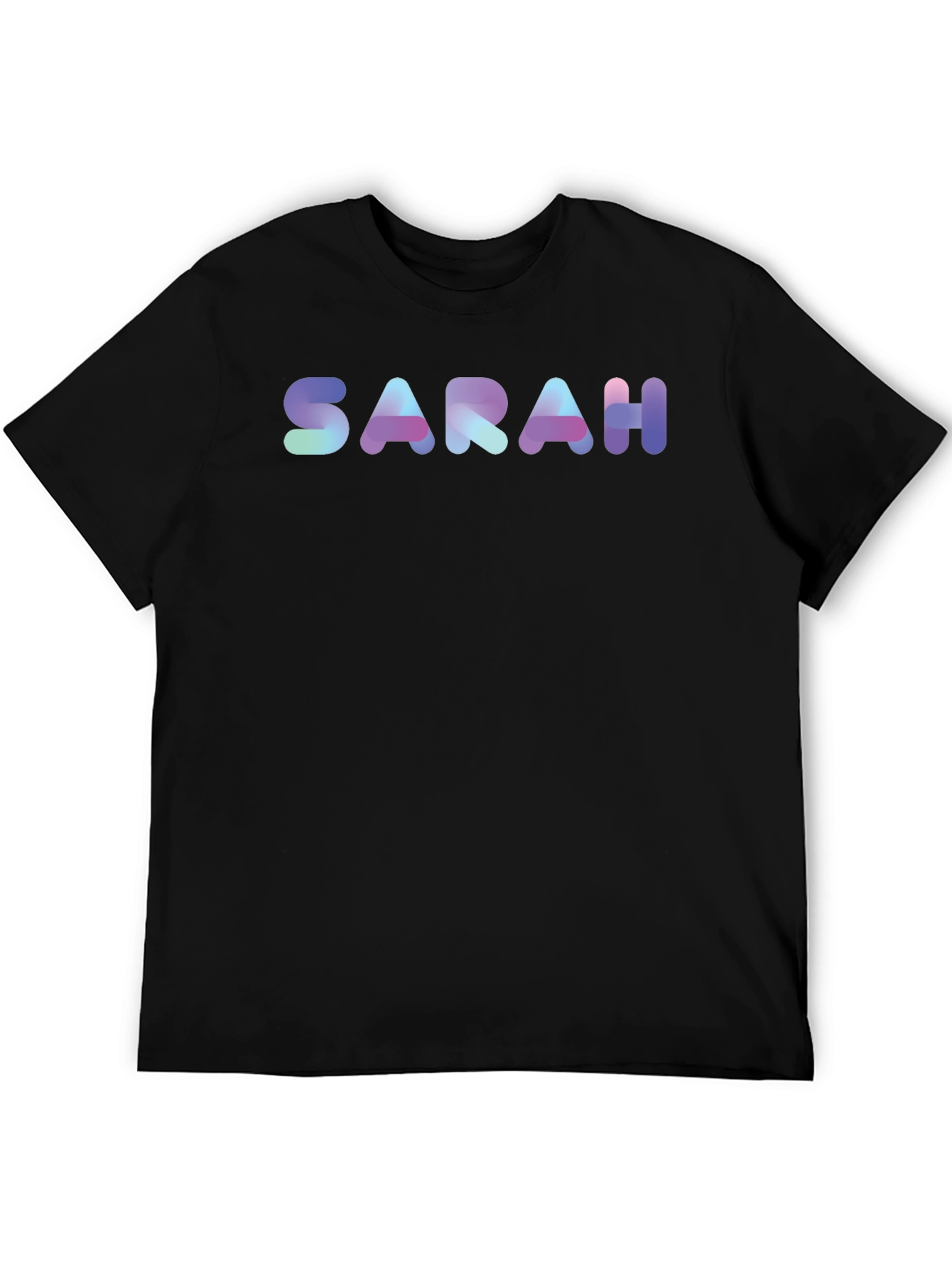 Camiseta Negra Personalizada SARAH Degradado