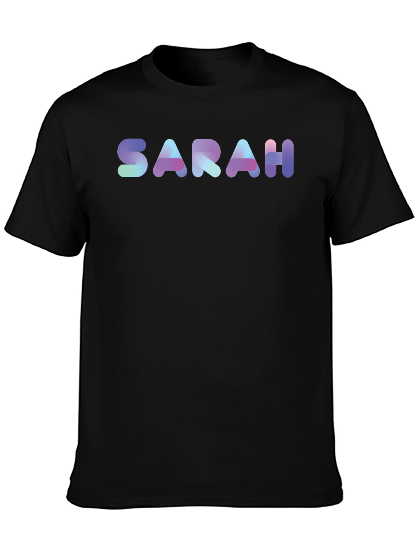 Camiseta Negra Personalizada SARAH Degradado