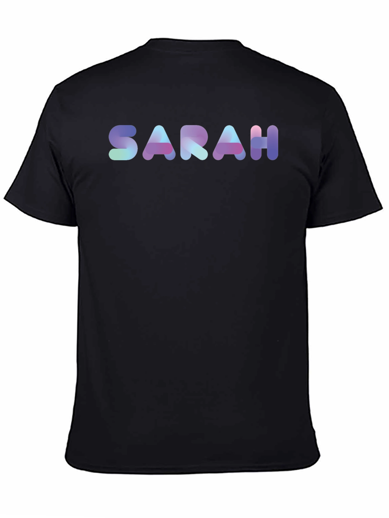Camiseta Negra Personalizada SARAH Degradado