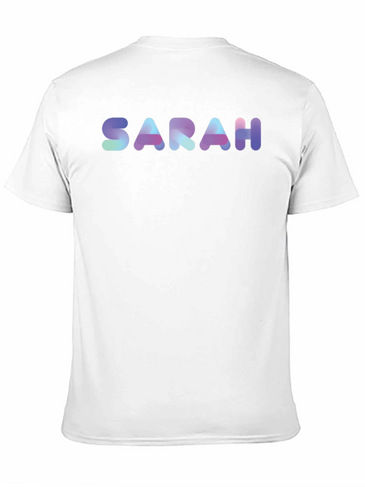 Camiseta Negra Personalizada SARAH Degradado