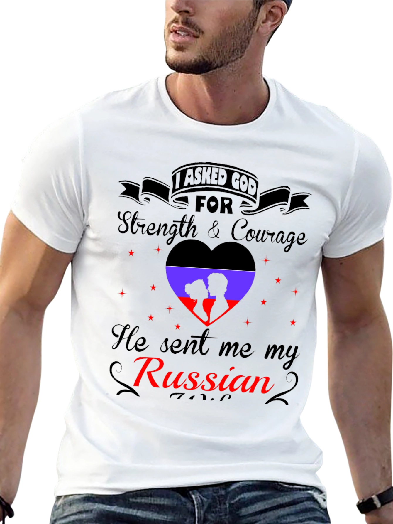 Camiseta Negra con Diseño Romántico Ruso