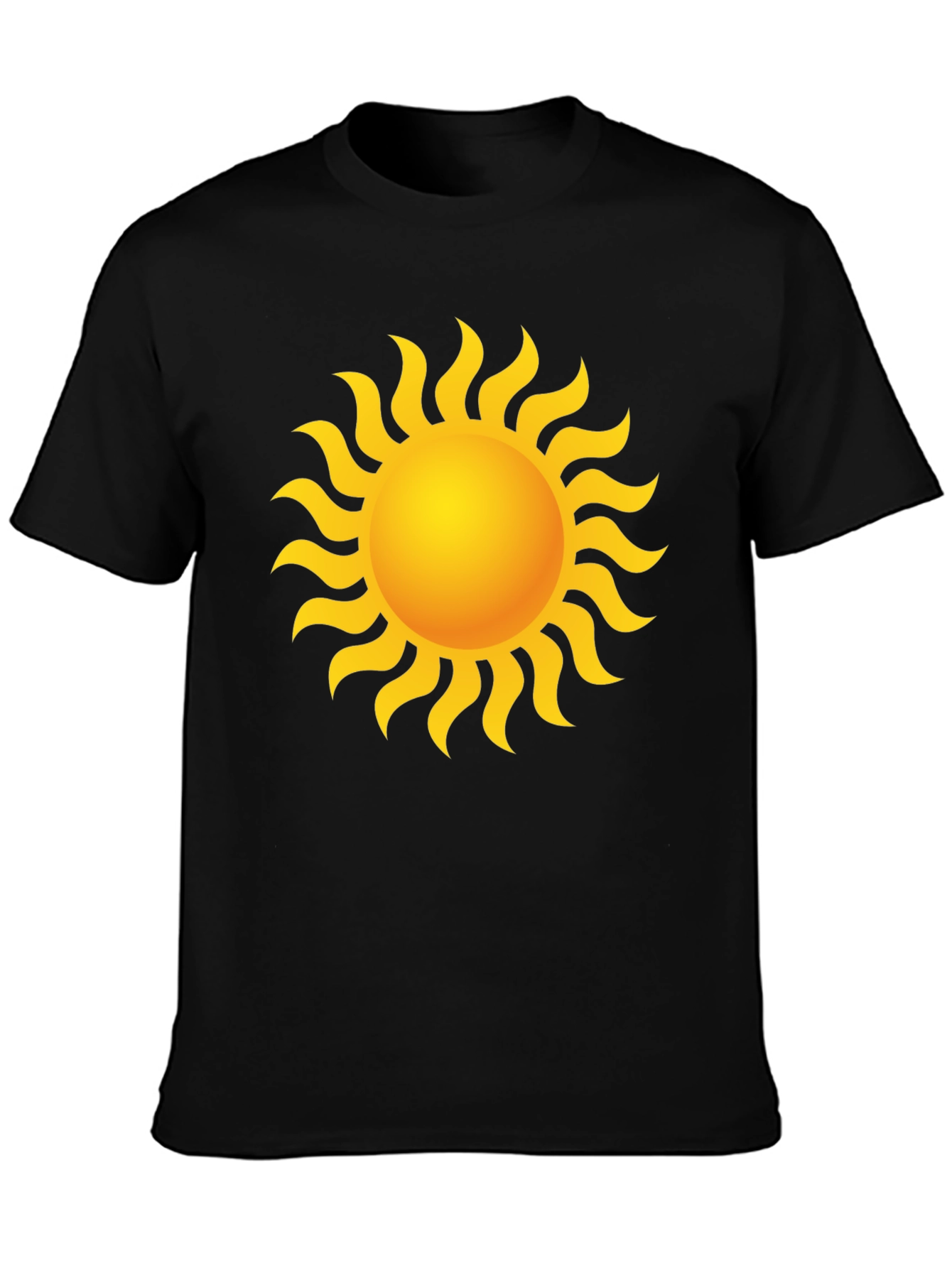 Camiseta Negra con Sol Brillante