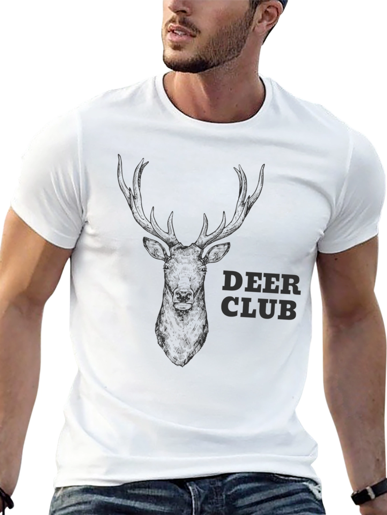 Camiseta Negra Deer Club para Hombre