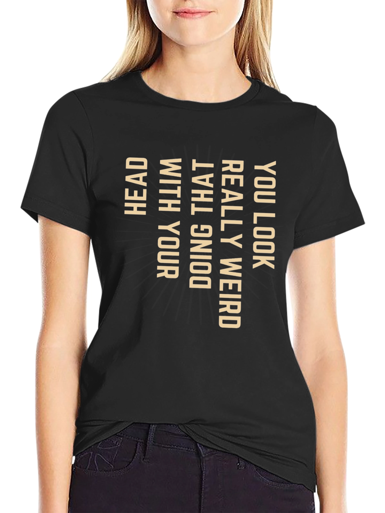 Camiseta Negra con Texto Divertido