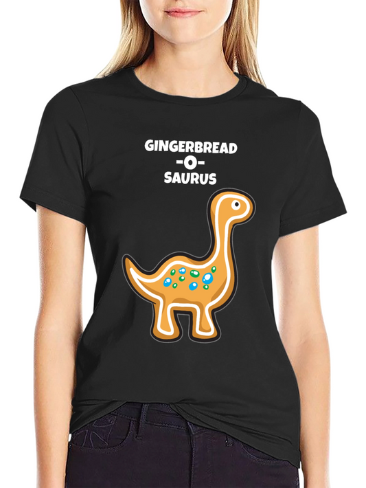 Camiseta Negra Gingerbread-O-Saurus