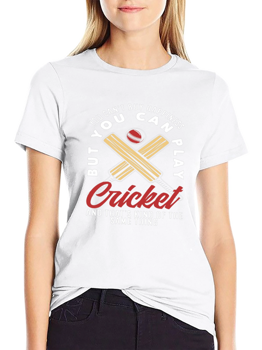 Camiseta Negra con Diseño de Cricket