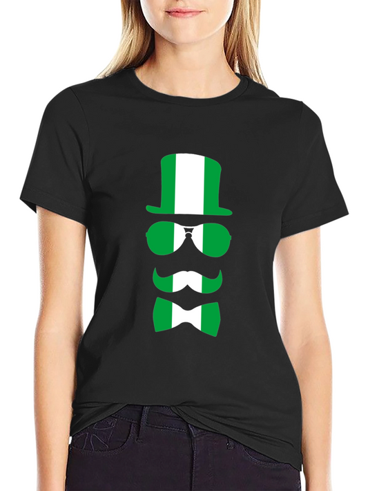 Camiseta Negra con Diseño Nigeria