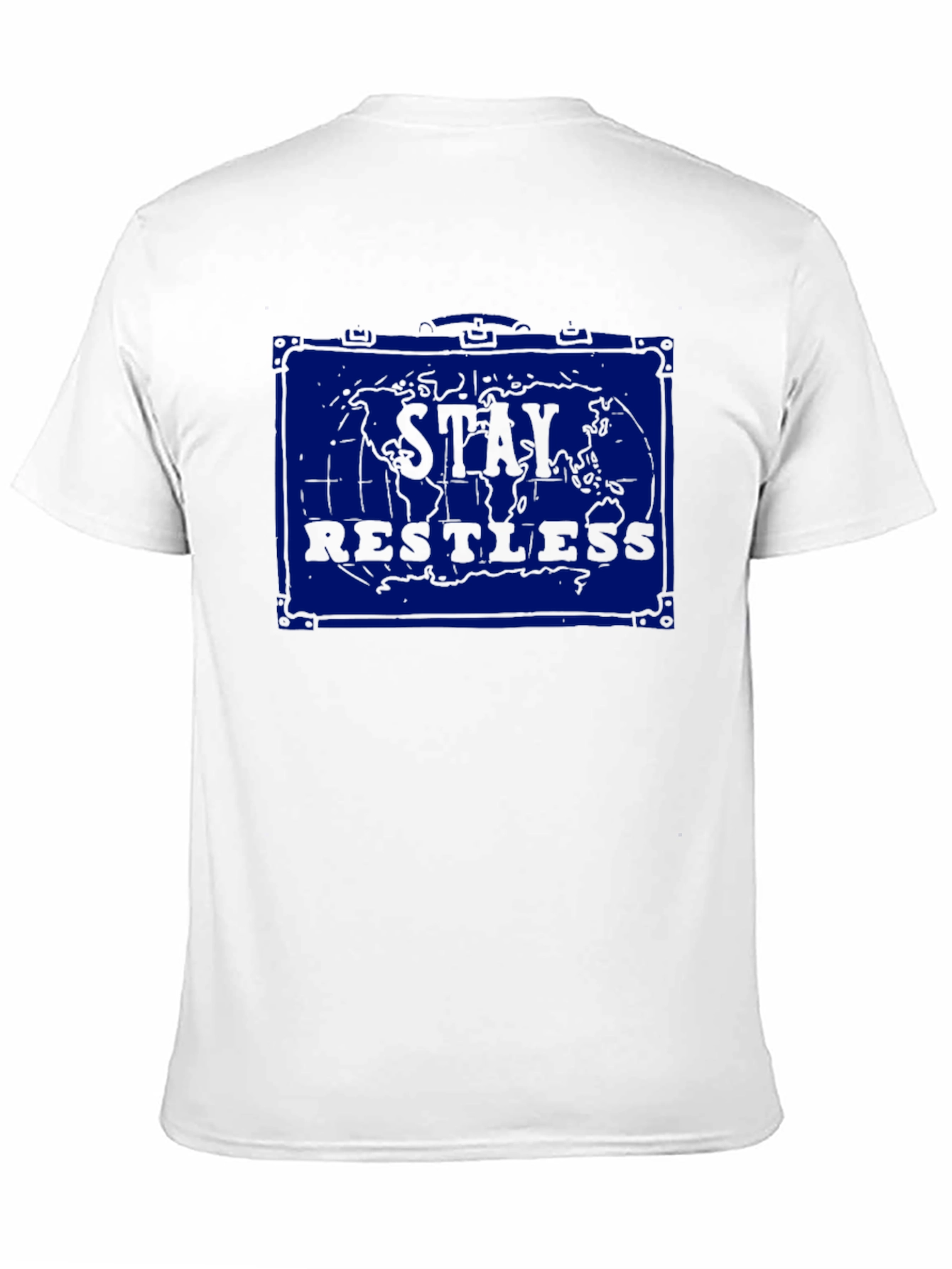 Camiseta Negra Stay Restless Hombre Casual