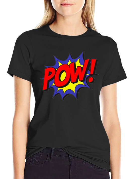 Camiseta Negra Estilo Cómic ¡POW!