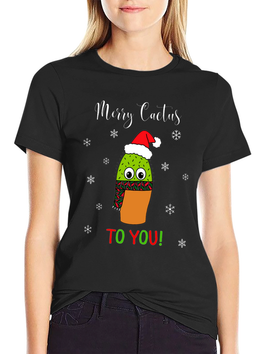 Camiseta Navideña Merry Cactus