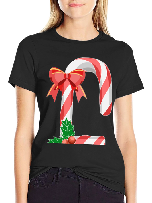 Camiseta Hombre Bastón de Caramelo Navideño