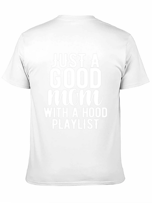 Camiseta Negra: Mamá con Playlist Urbana