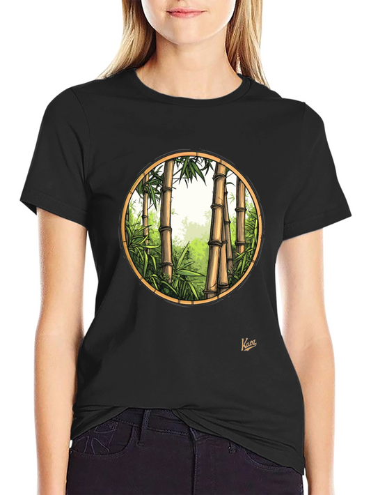 Camiseta Negra Bambú - Estilo Natural
