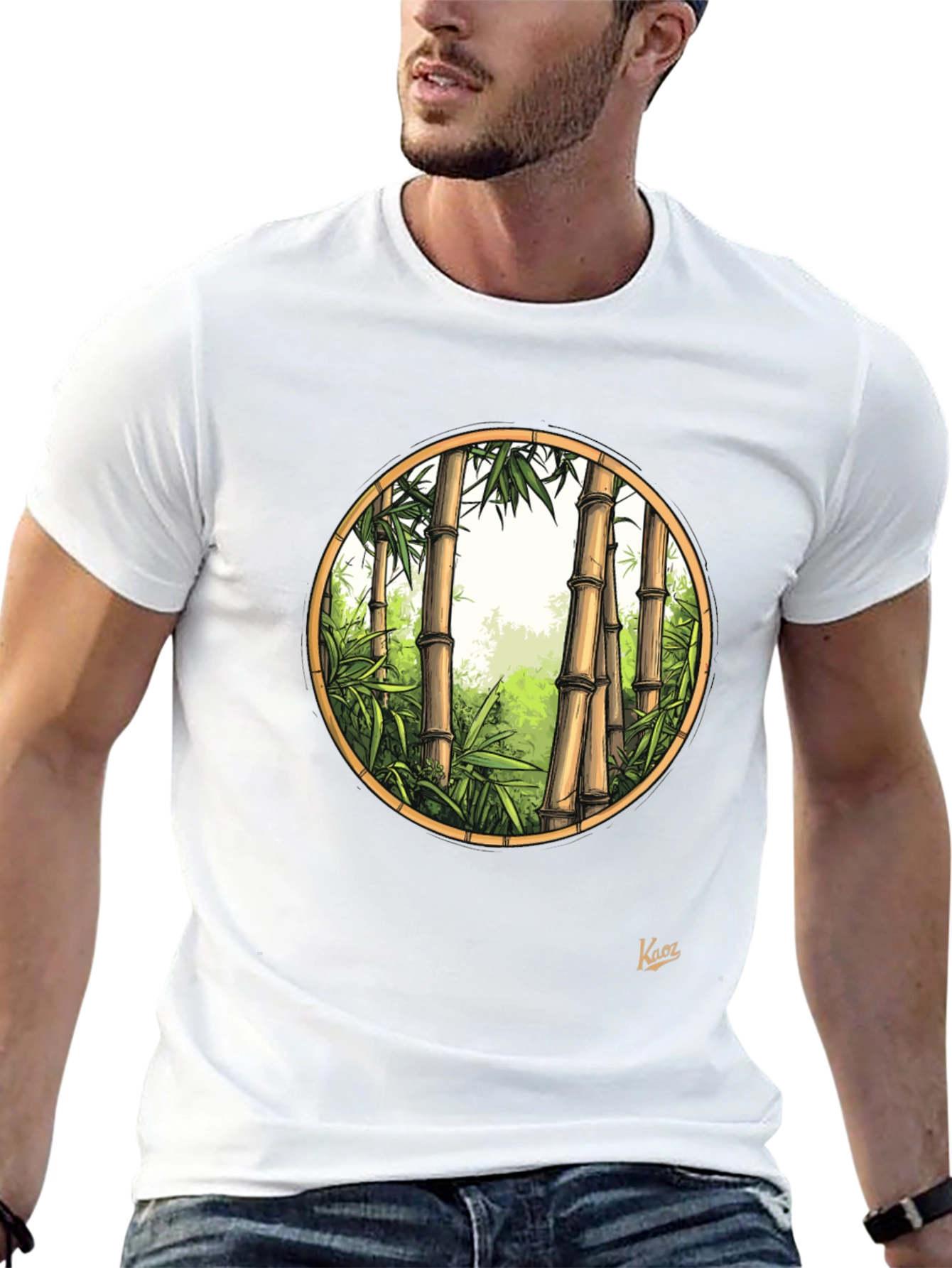 Camiseta Negra Bambú - Estilo Natural