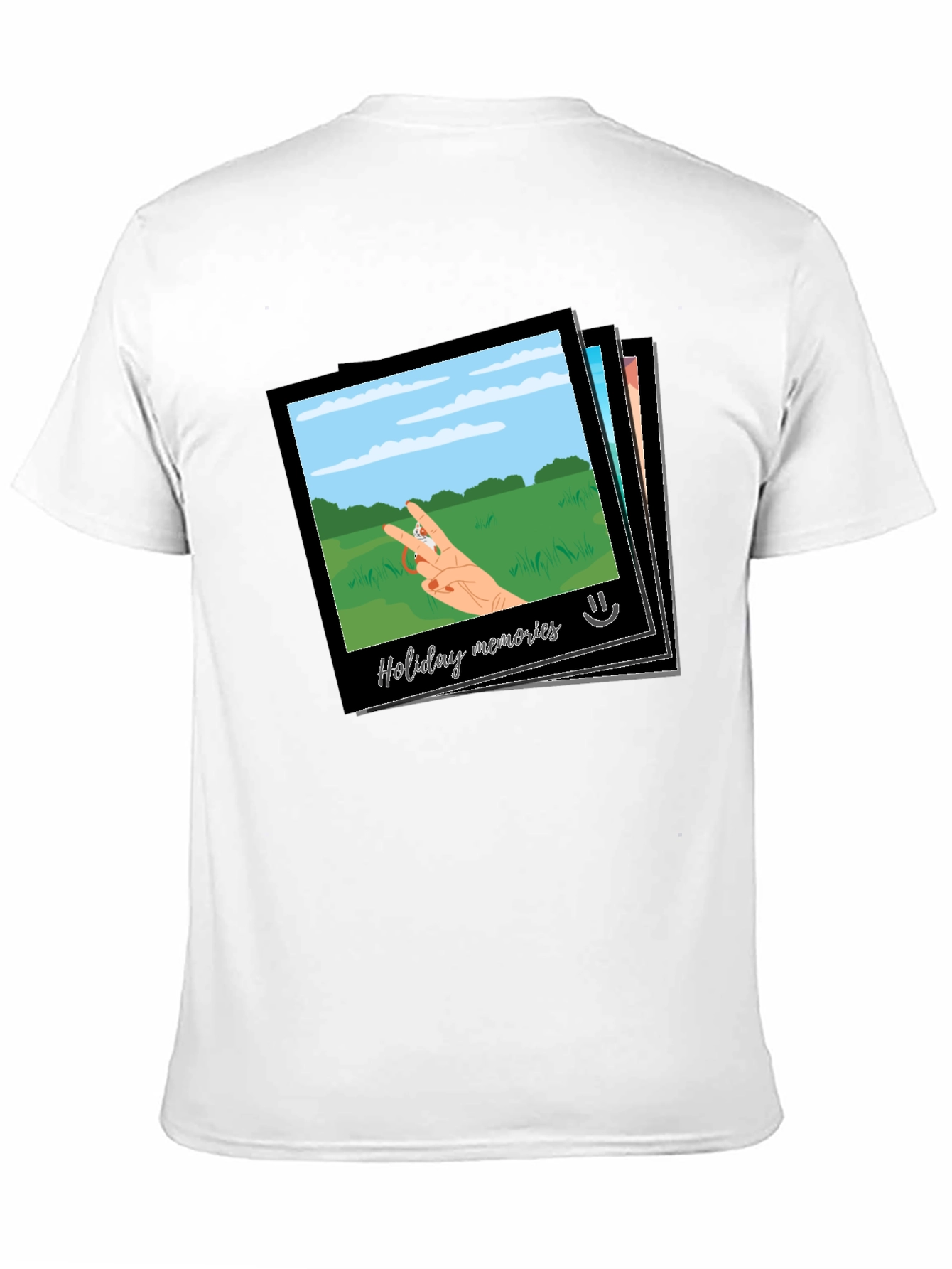Camiseta Negra con Diseño de Holiday Memories