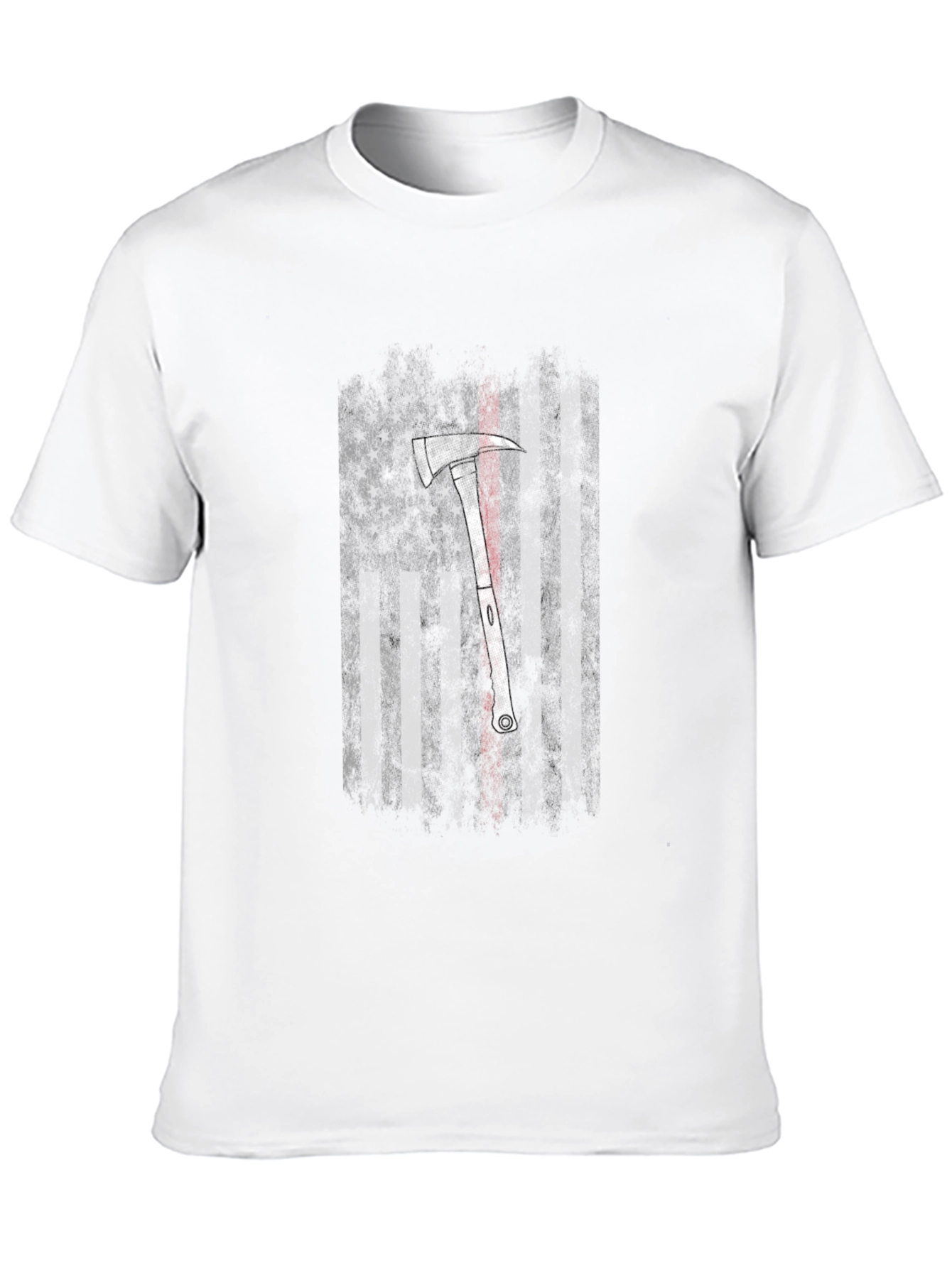 Camiseta Negra con Diseño de Hacha y Bandera