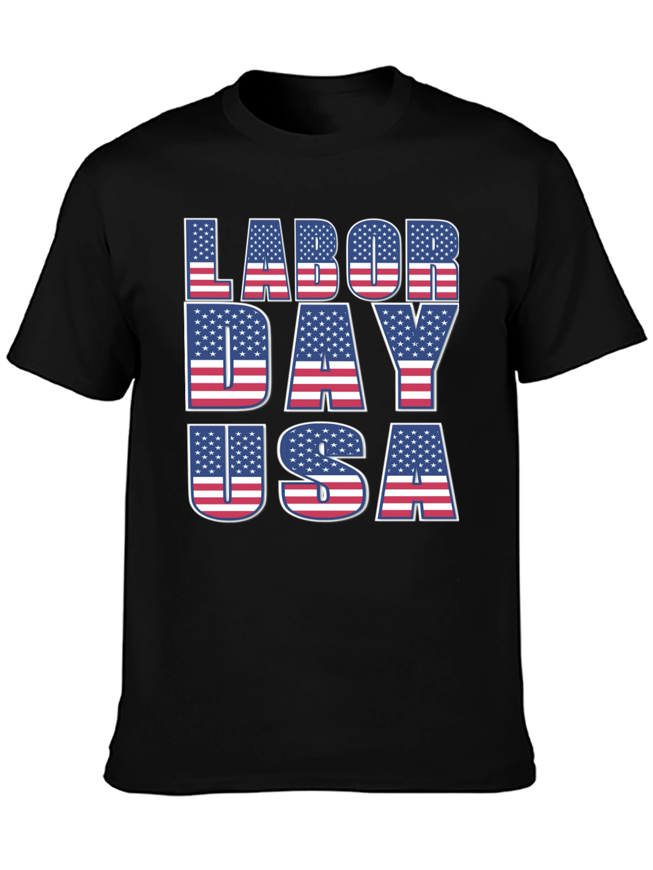 Camiseta Negra Día del Trabajo USA