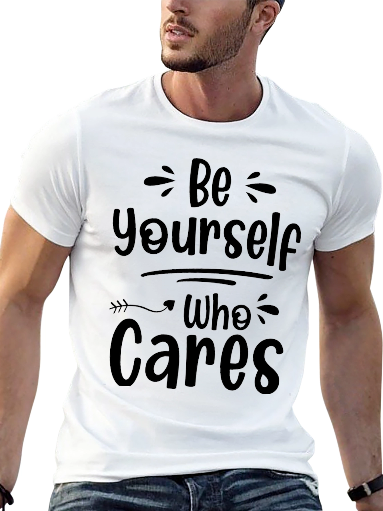 Camiseta Negra con Diseño Inspirador Sé Tú Mismo