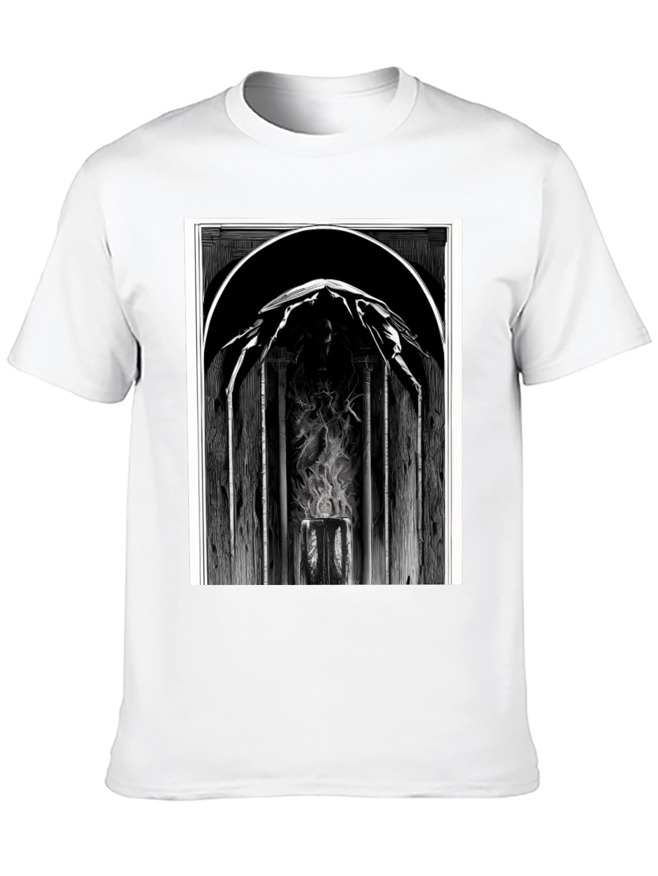 Camiseta Negra con Diseño Gótico