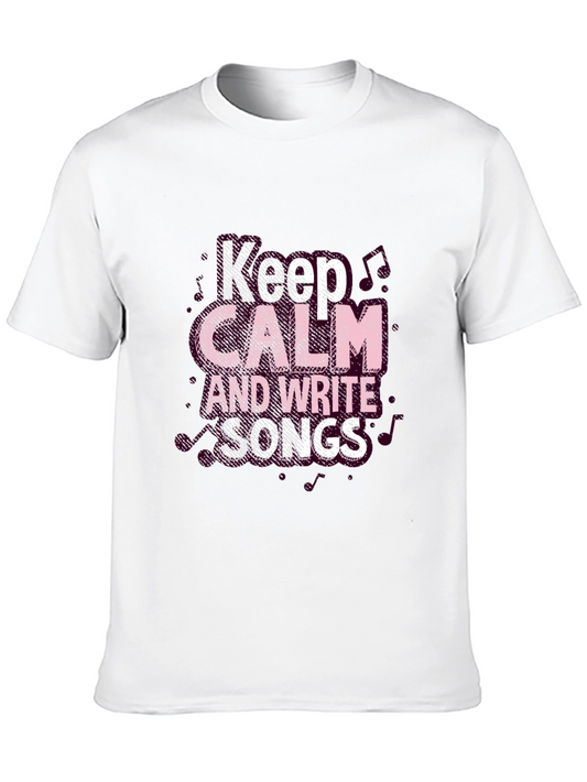 Camiseta Negra Keep Calm and Write Songs