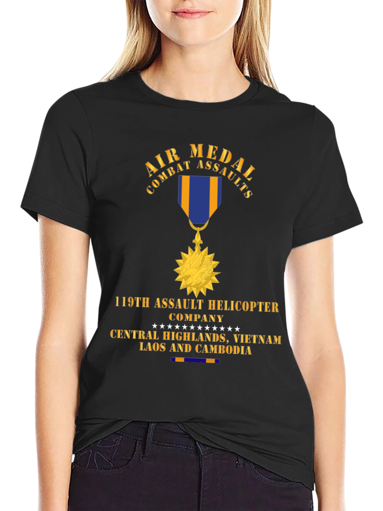 Camiseta Air Medal Combat Assaults 119th Helicopter Company