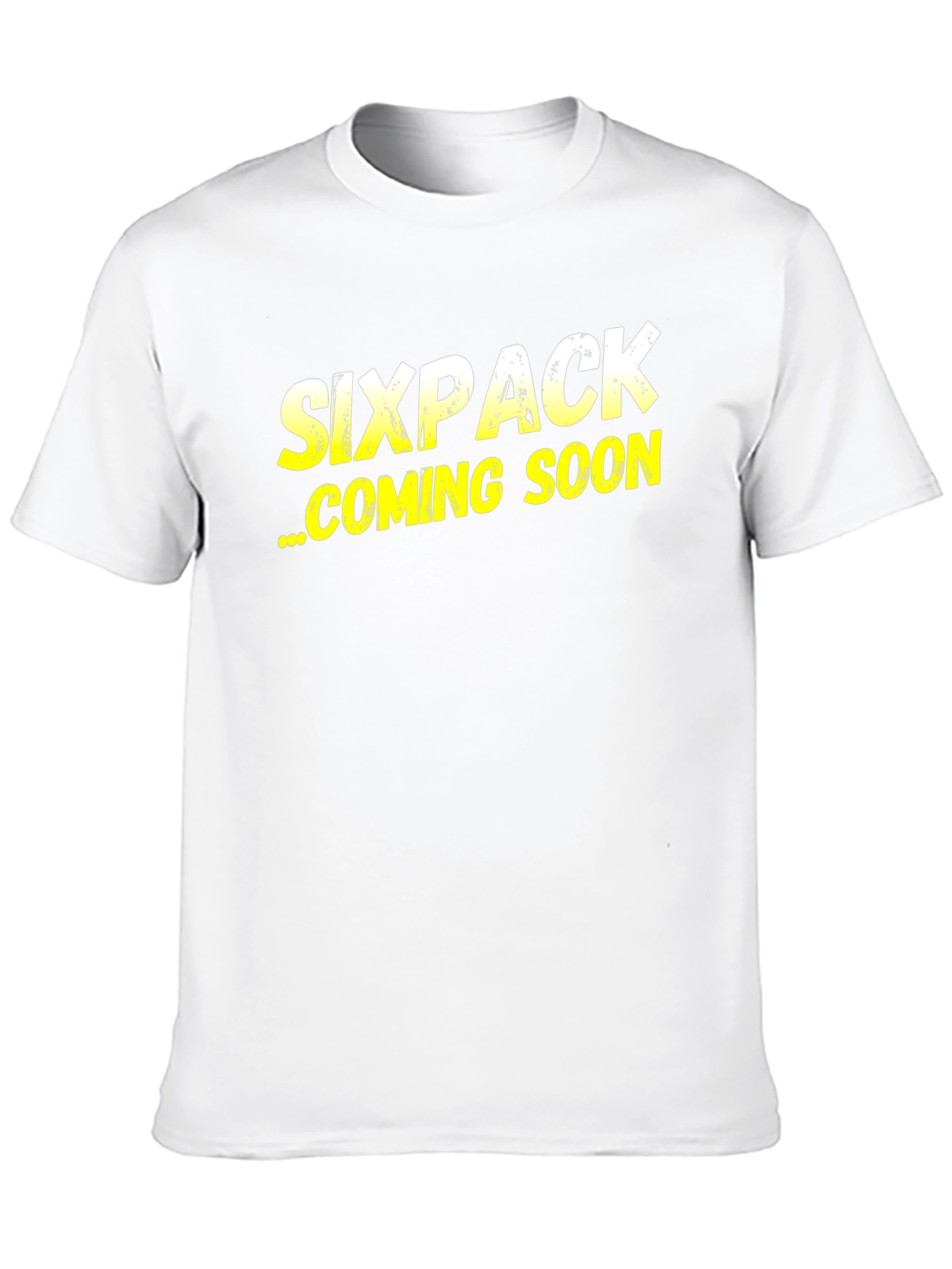 Camiseta Negra Sixpack Coming Soon Divertida
