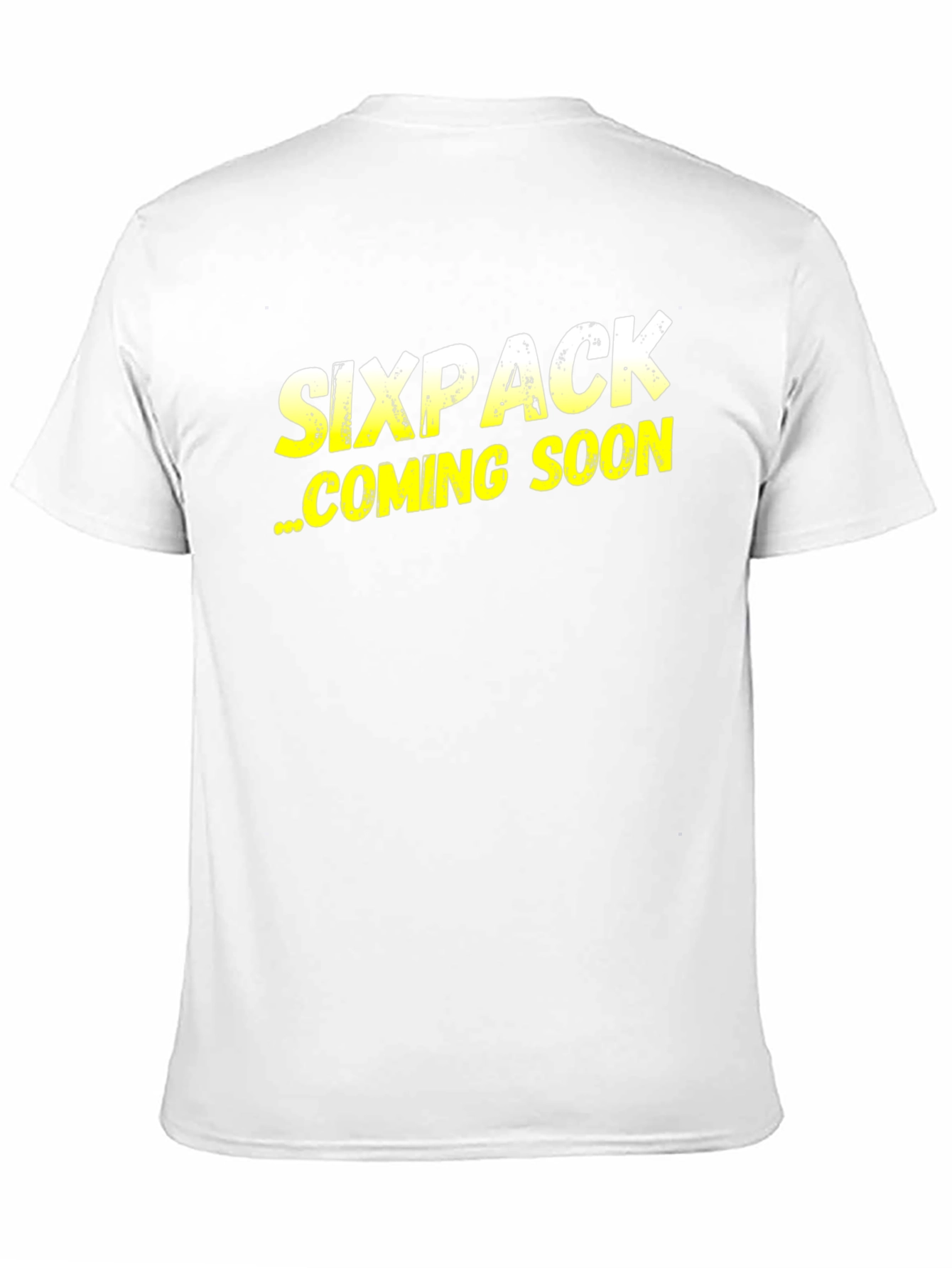 Camiseta Negra Sixpack Coming Soon Divertida