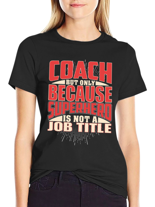 Camiseta Negra Coach Superhéroe