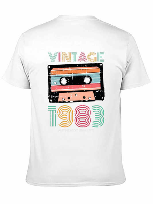 Camiseta Vintage 1983 Cinta Cassette Auténtica