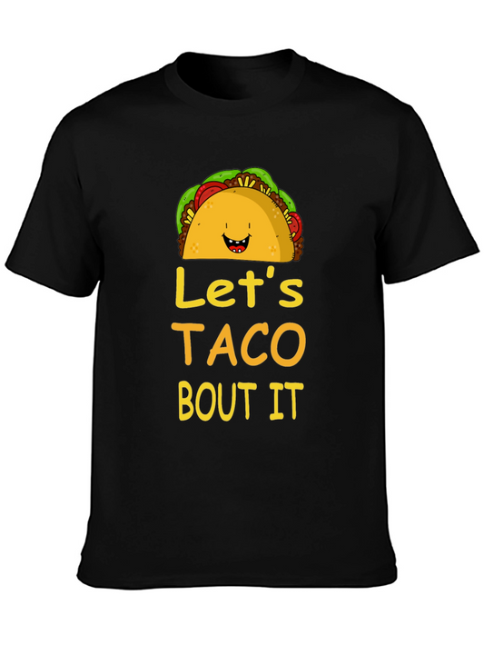 Camiseta Negra Lets Taco Bout It Divertida