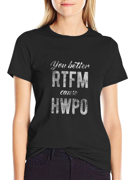 Camiseta Negra RTFM HWPO - Estilo y Actitud