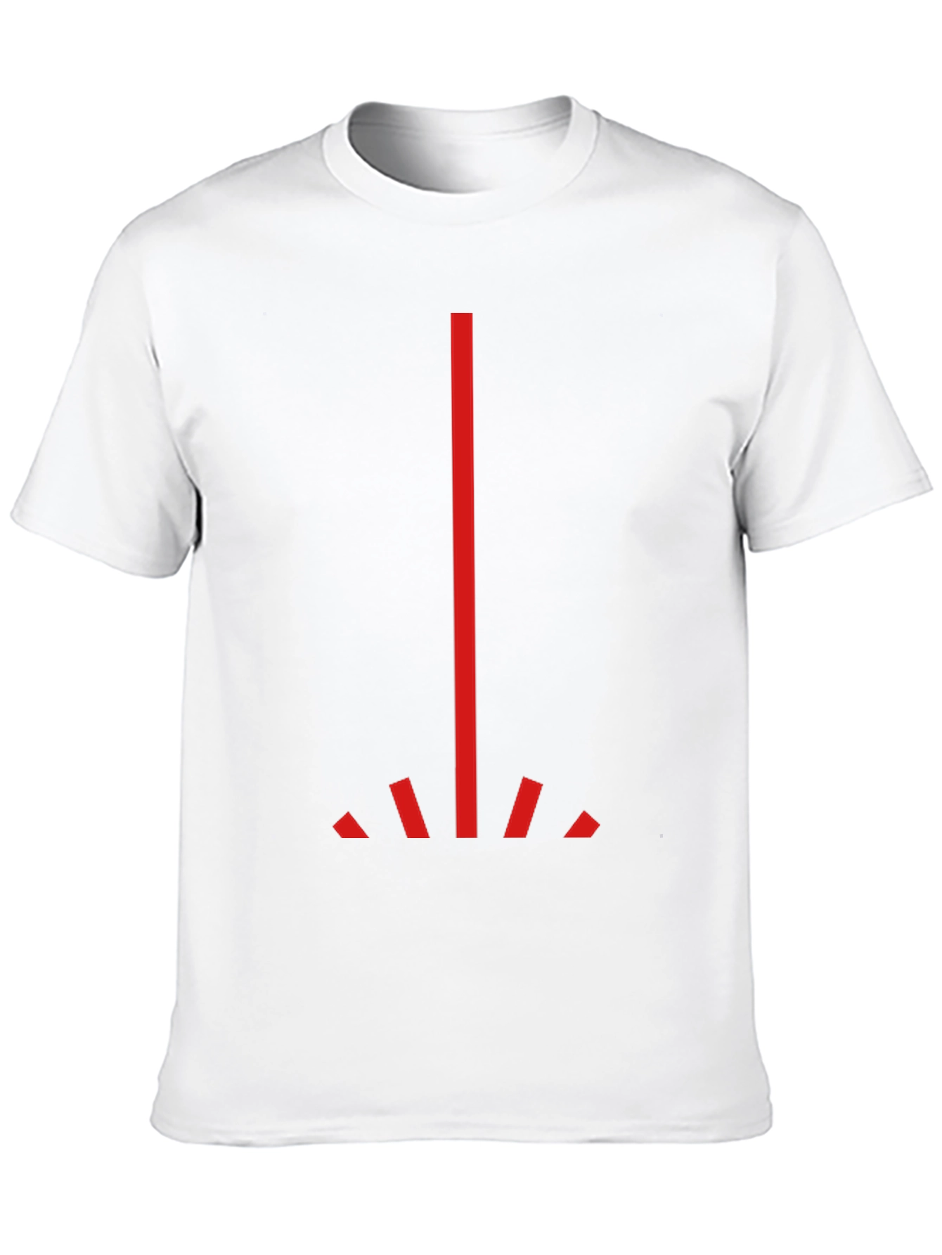 Camiseta Negra con Diseño Abstracto Rojo