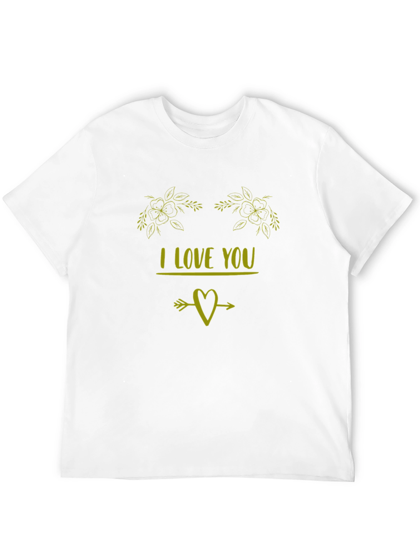 Camiseta Negra con Diseño Te Amo y Flores