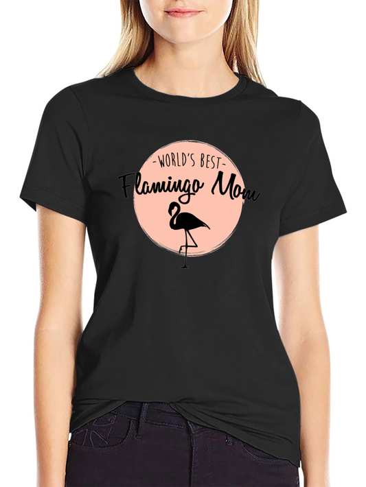 Camiseta Negra Flamenco Mamá - Regalo Día de la Madre