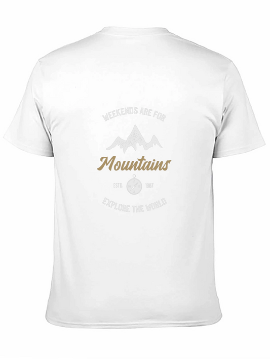 Camiseta Negra Aventura Montaña Hombre