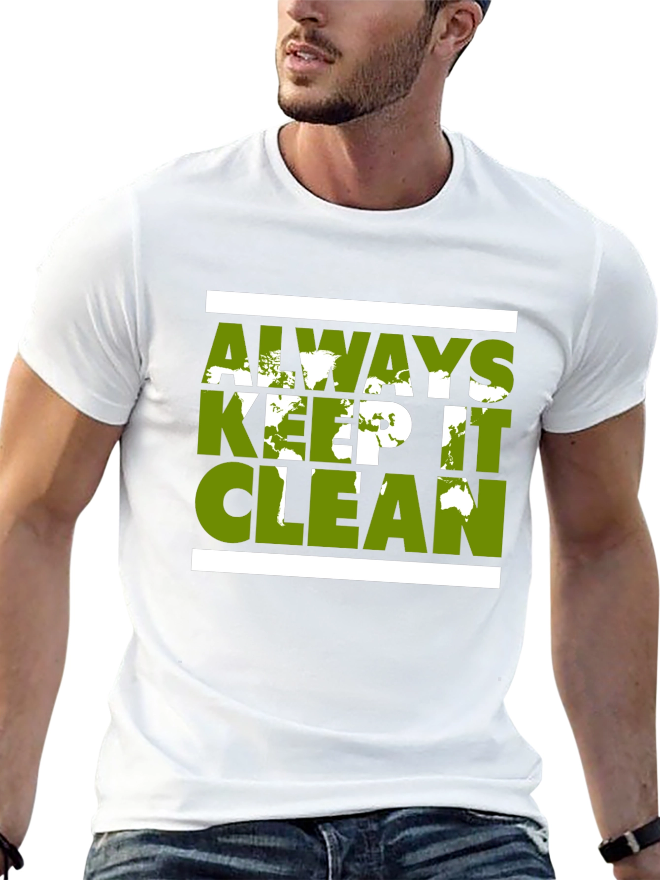 Camiseta Negra Always Keep It Clean Ecológica