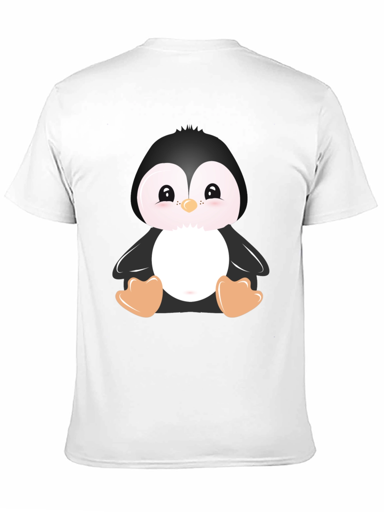 Camiseta Negra con Diseño de Pingüino Adorable