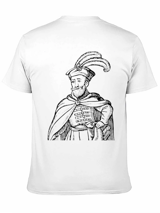 Camiseta Negra Hombre - Diseño Histórico