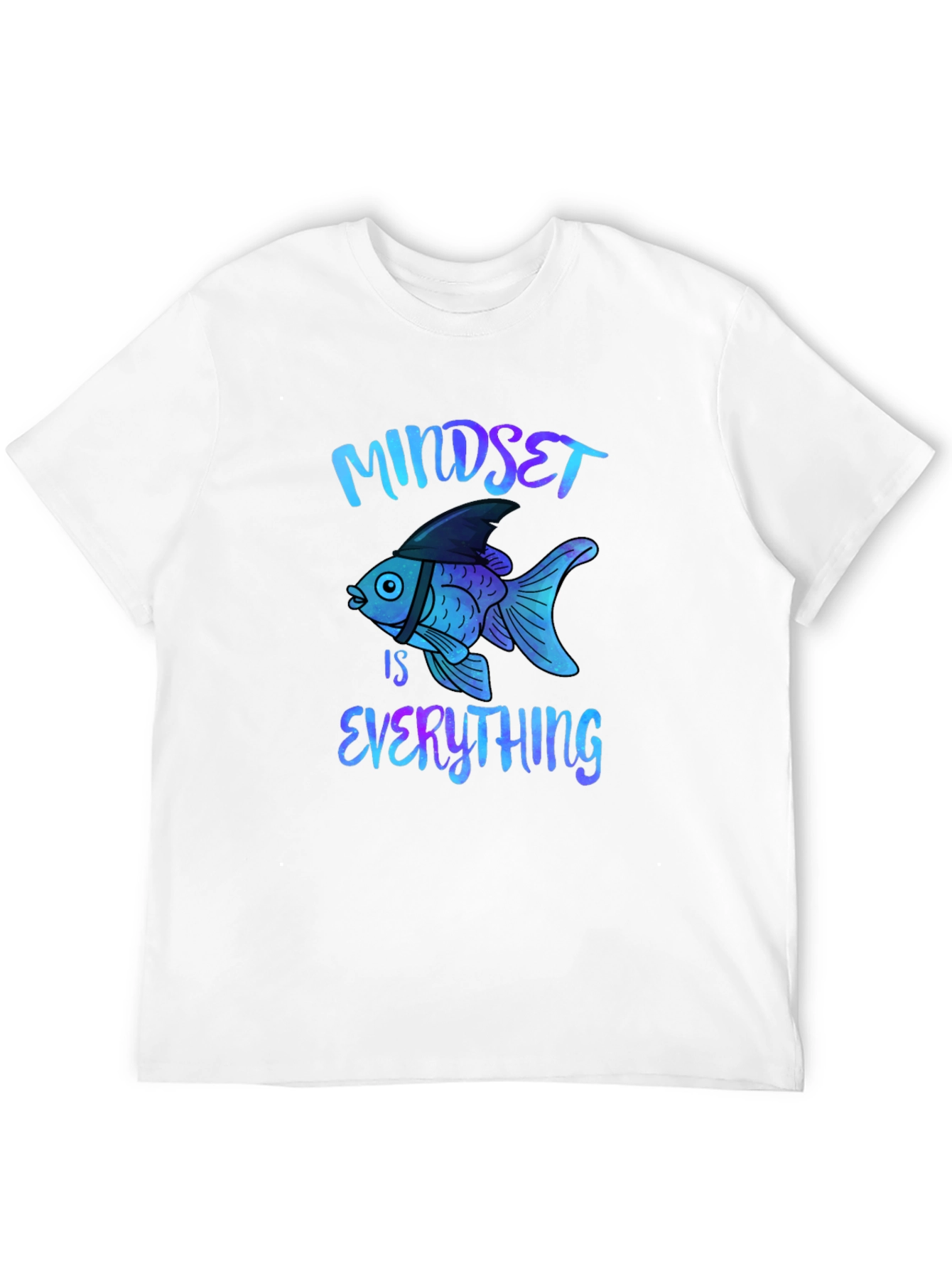 Camiseta Negra Mindset is Everything Diseño de Pez