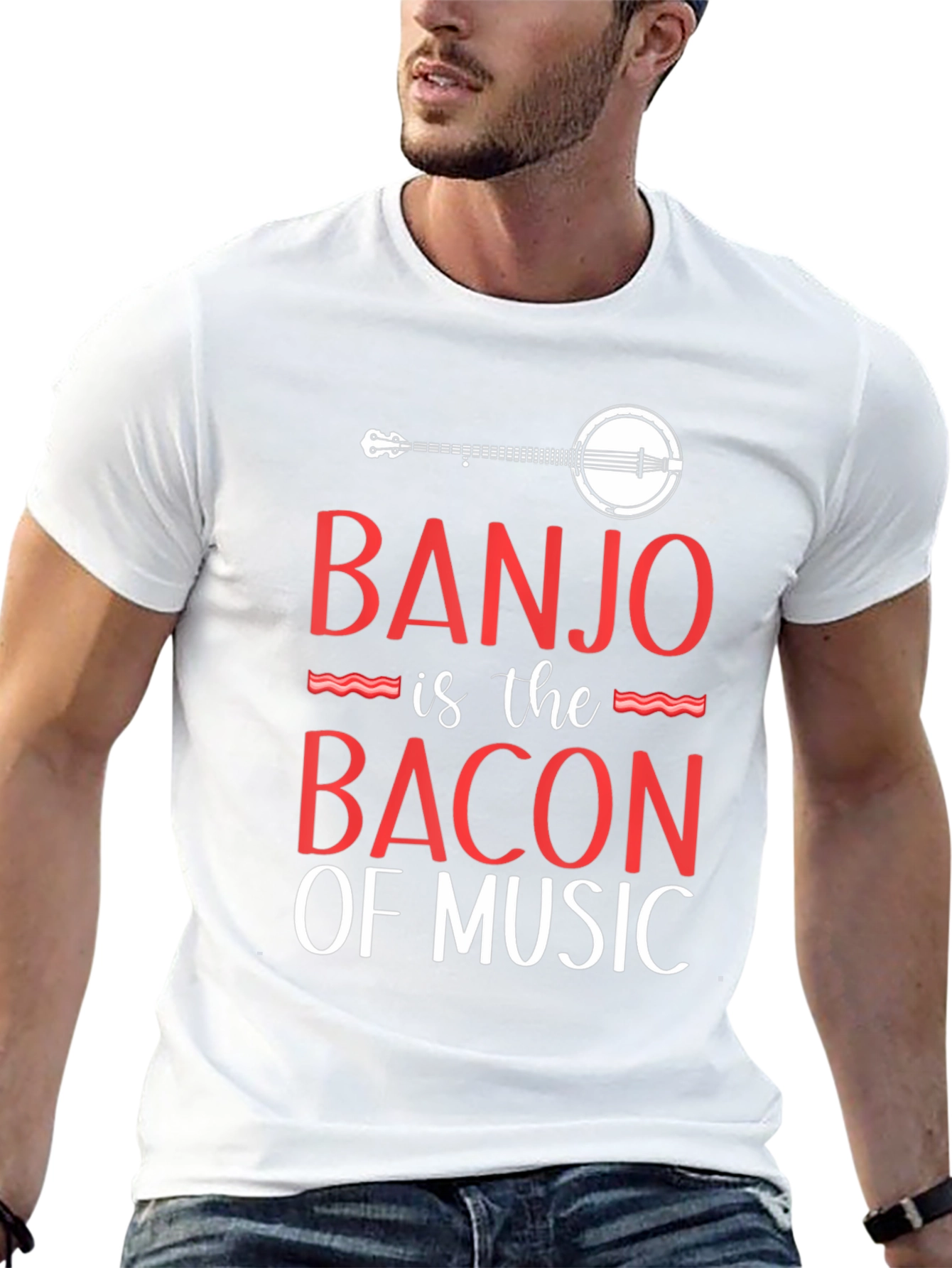 Camiseta Negra Banjo es el Bacon de la Música