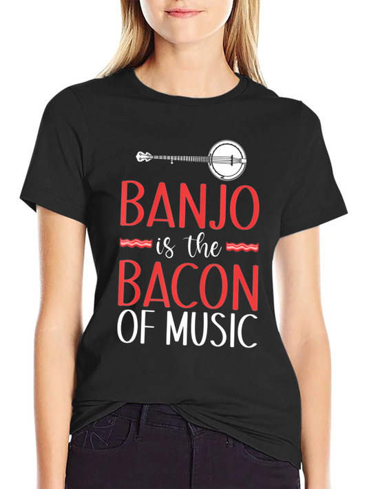 Camiseta Negra Banjo es el Bacon de la Música