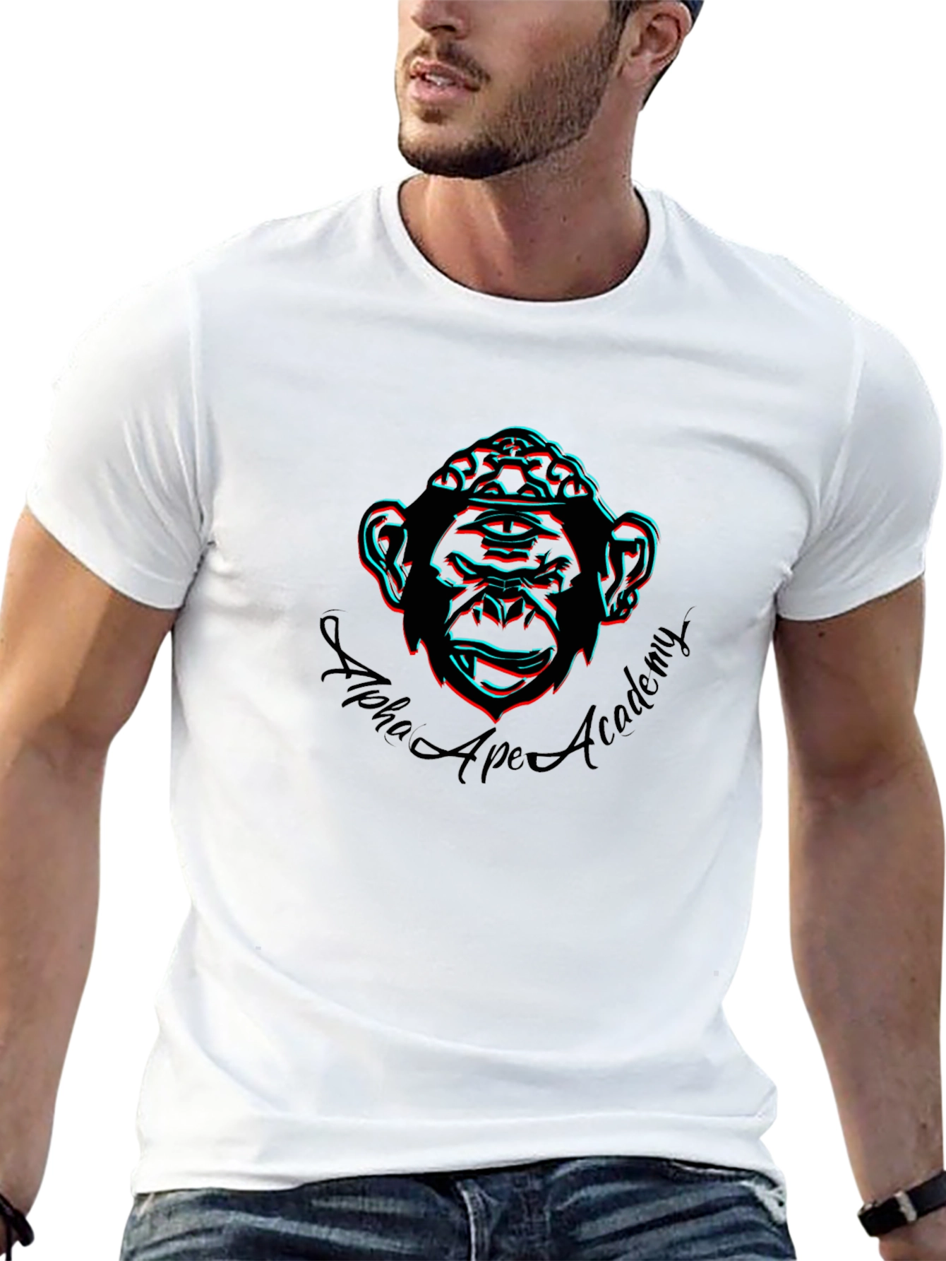 Camiseta Hombre Negra Alpha Ape Academy