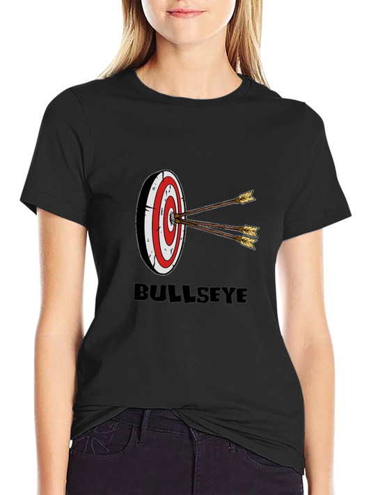 Camiseta Negra con Diseño de Diana Bullseye