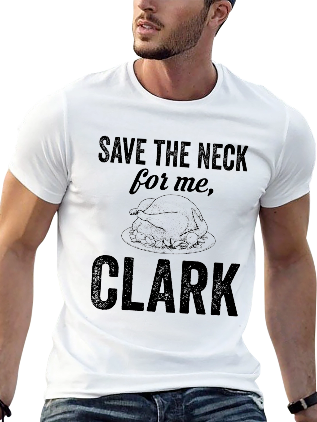 Camiseta Negra Save the Neck for Me Clark