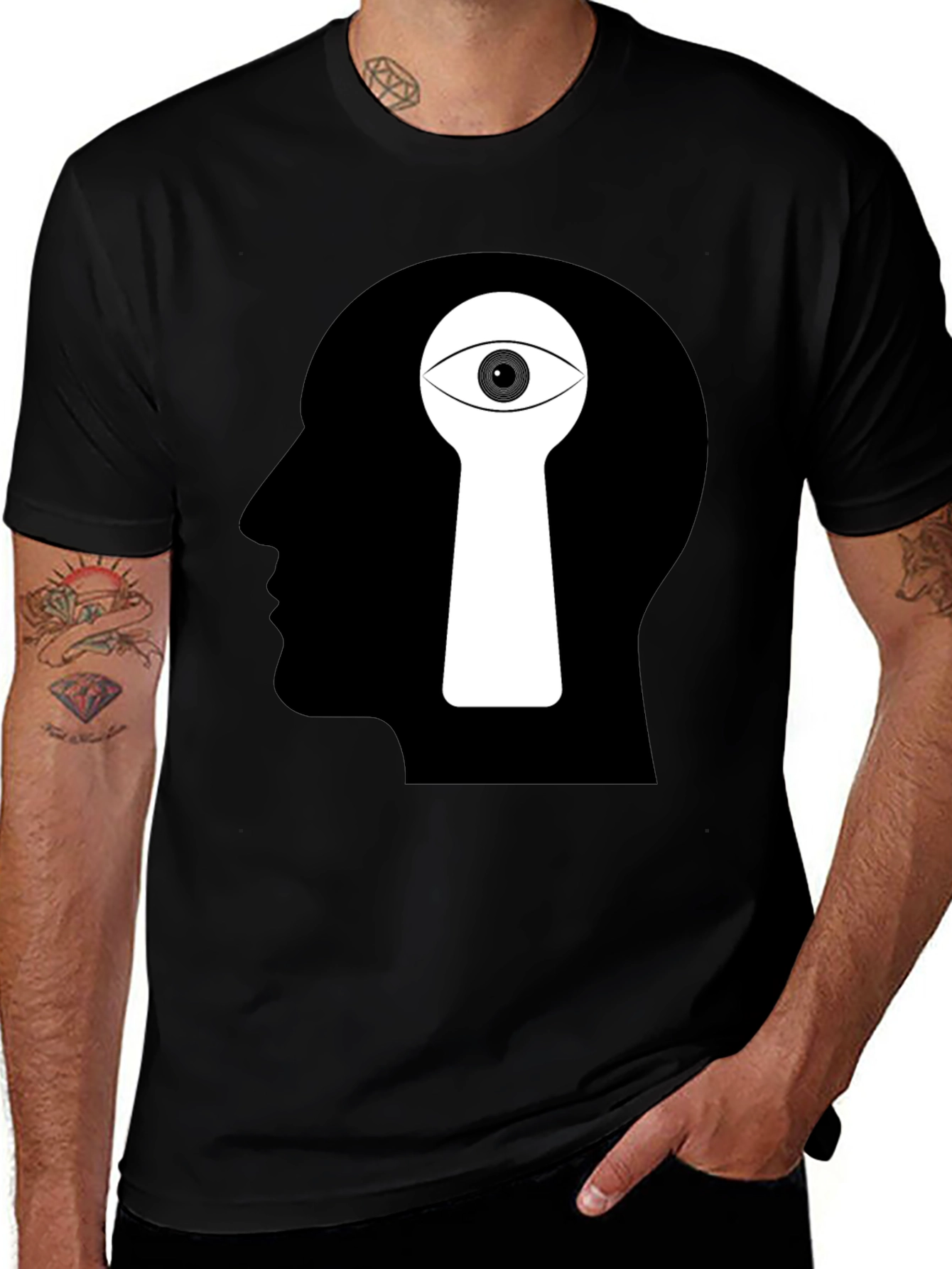 Camiseta Negra Ojo Mental