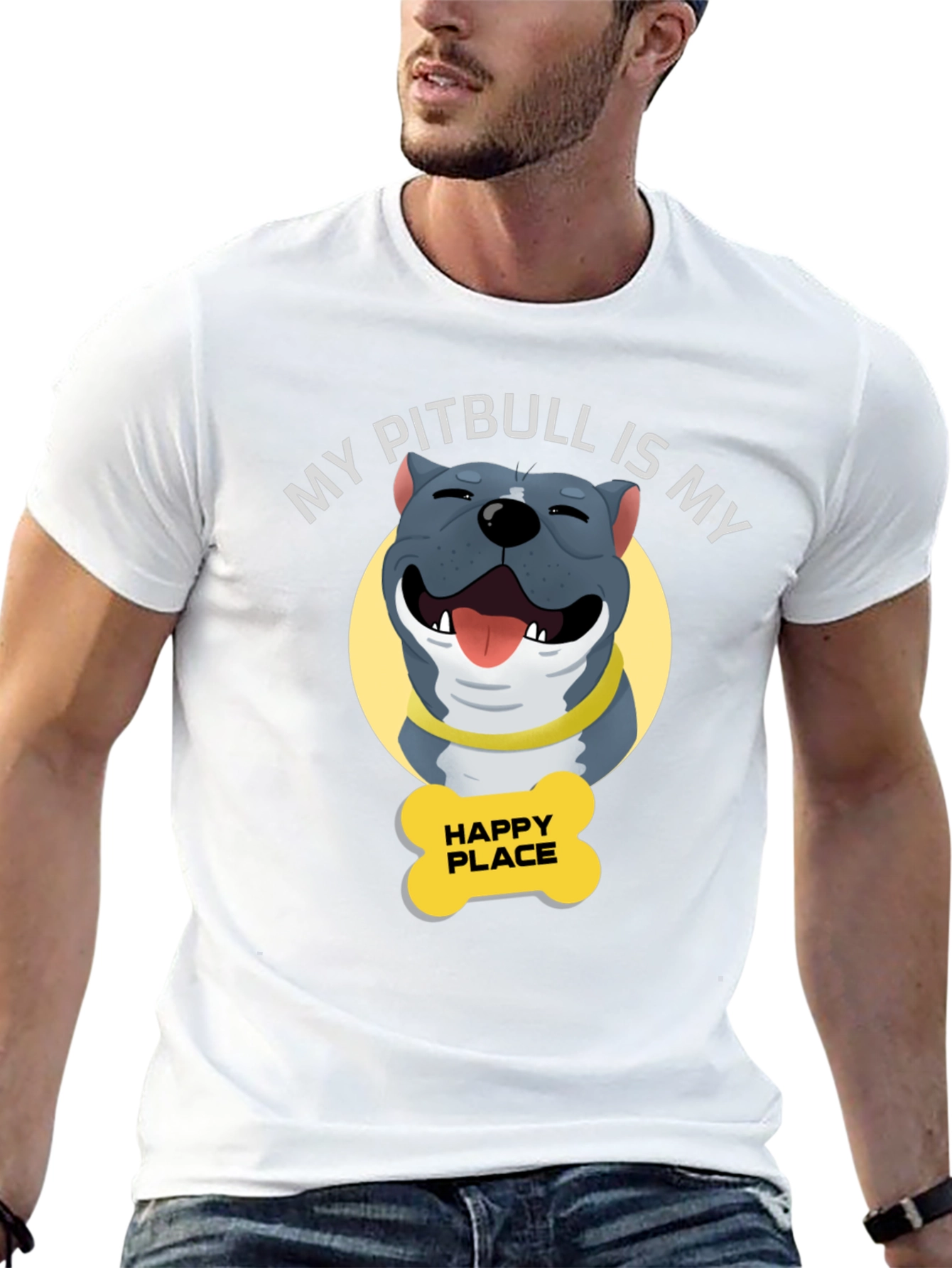 Camiseta Negra My Pitbull is My Happy Place