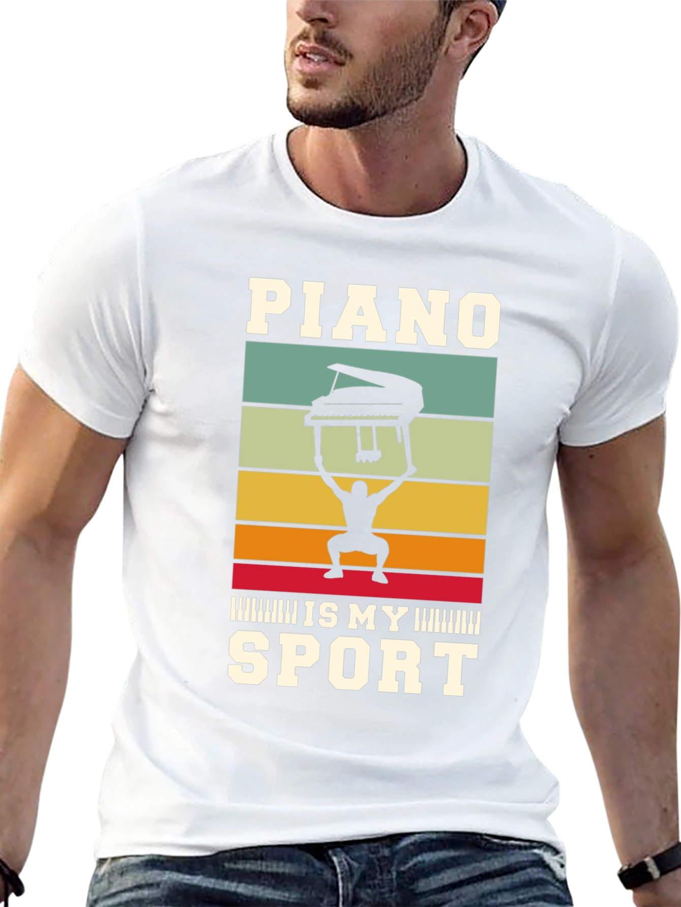 Camiseta Negra: Piano es mi deporte