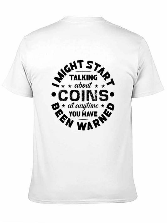 Camiseta Negra Estampada Coins