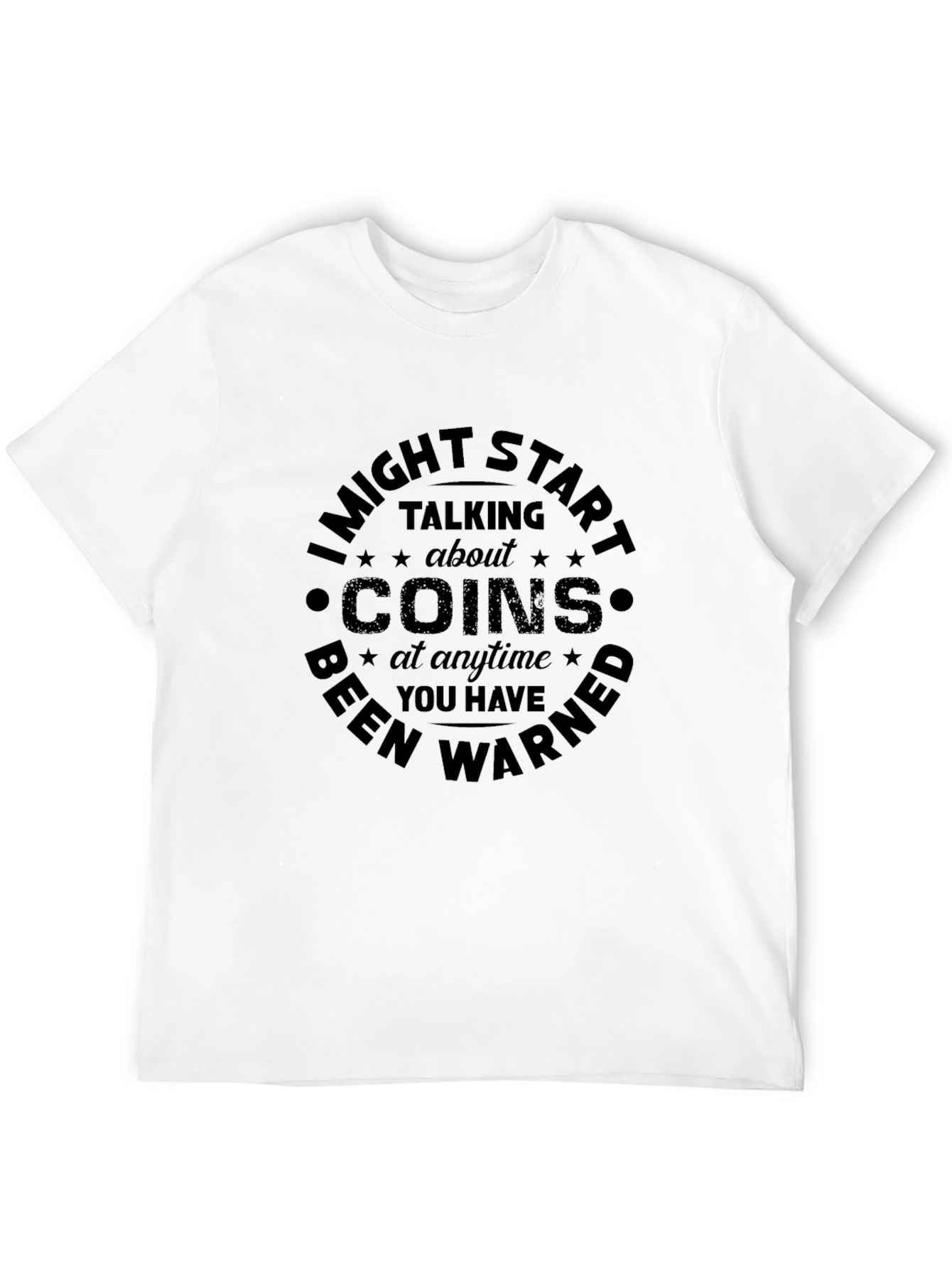 Camiseta Negra Estampada Coins