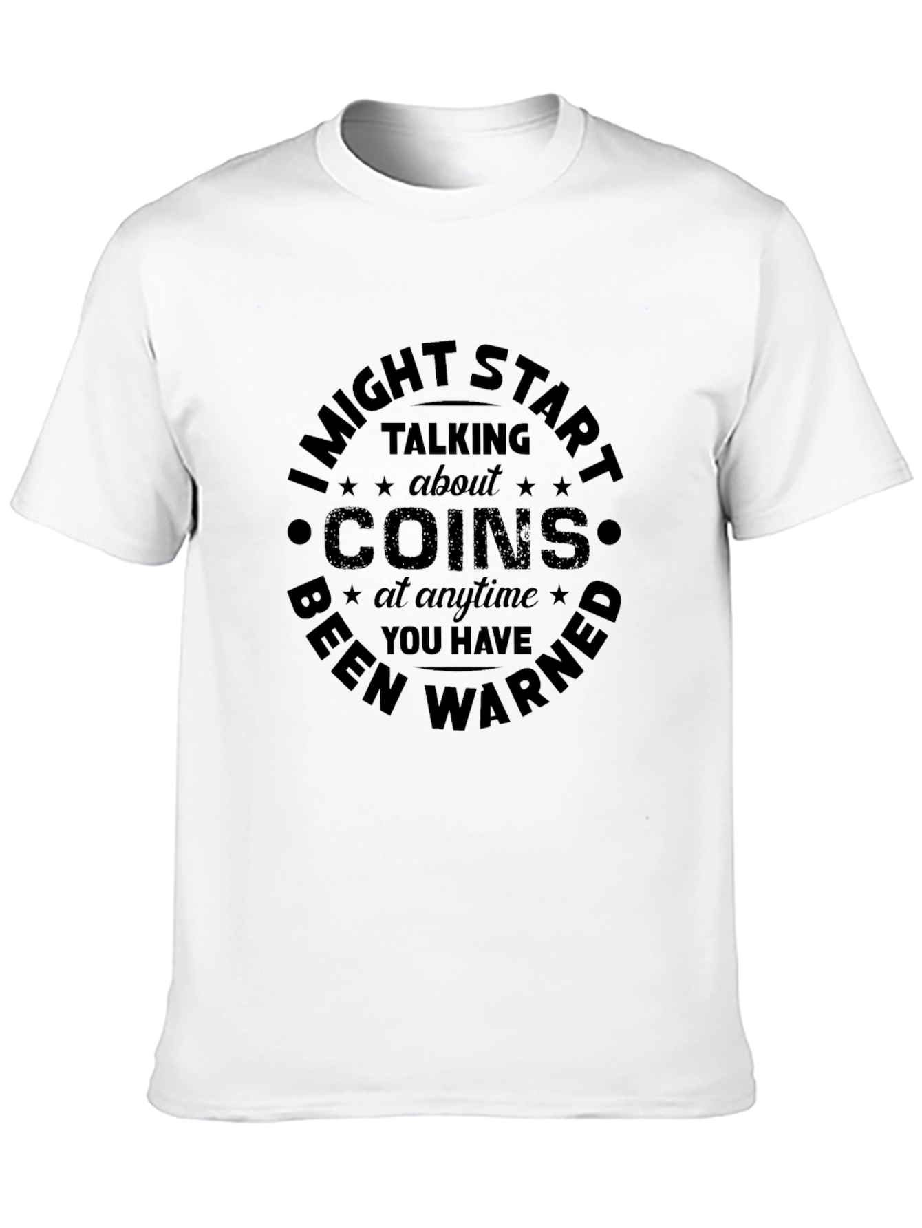 Camiseta Negra Estampada Coins